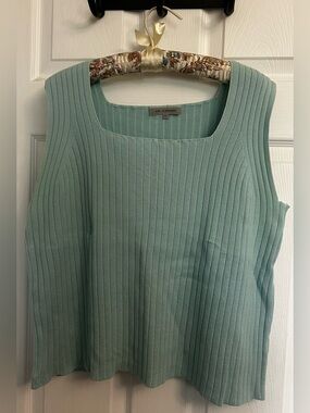 Women’s Mint Ribbed Knit Tank Top